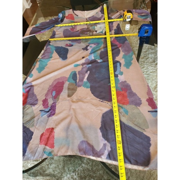 SHEIN Women Multicolor Polyester Round Neck Long Sleeve Maxi Dress Size X-Large - Picture 10 of 11